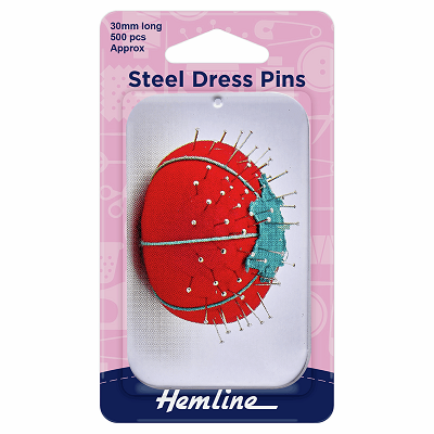 H670.PT Pins: Steel Dress in Tin: 30mm: Nickel: 500 Pieces